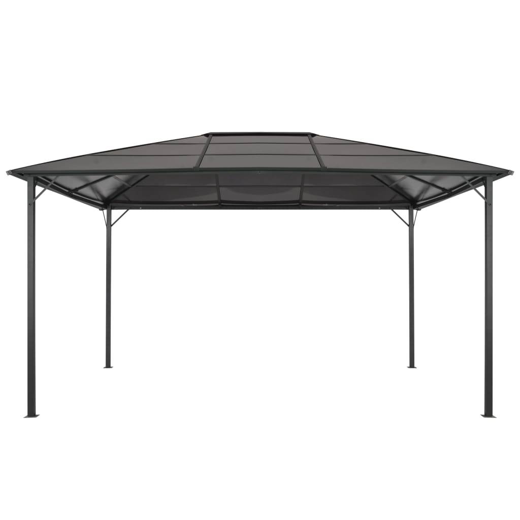 vidaXL Gartenpavillon mit Dach Aluminium 4×3×2,6 m Schwarz