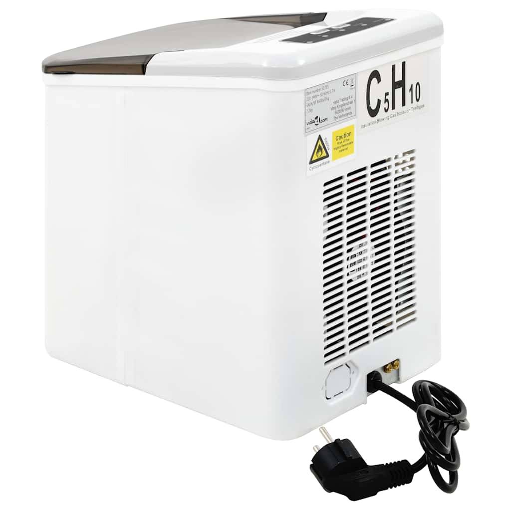 vidaXL Eiswürfelbereiter Weiß 1,4 L 15 kg / 24 h