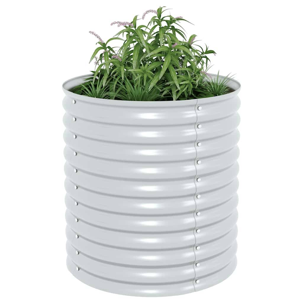 vidaXL Garten-Hochbeet 80x80x81 cm Verzinkter Stahl Silbern