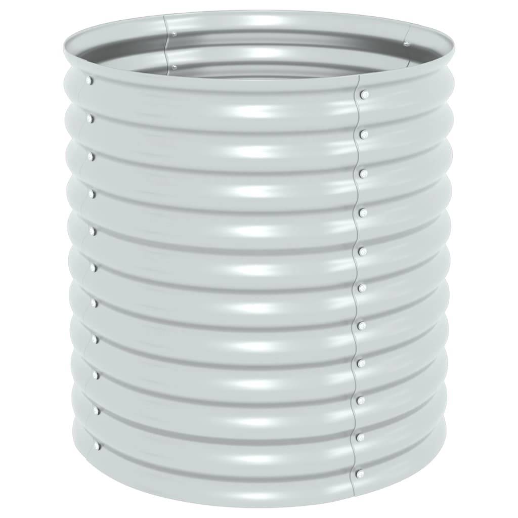 vidaXL Garten-Hochbeet 80x80x81 cm Verzinkter Stahl Silbern