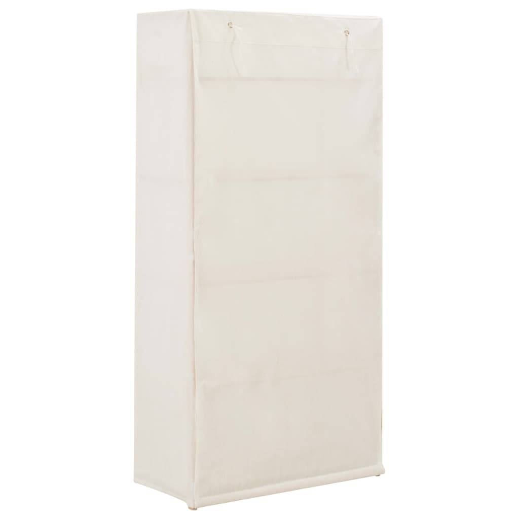 vidaXL Kleiderschrank Weiß 79 x 40 x 170 cm Stoff