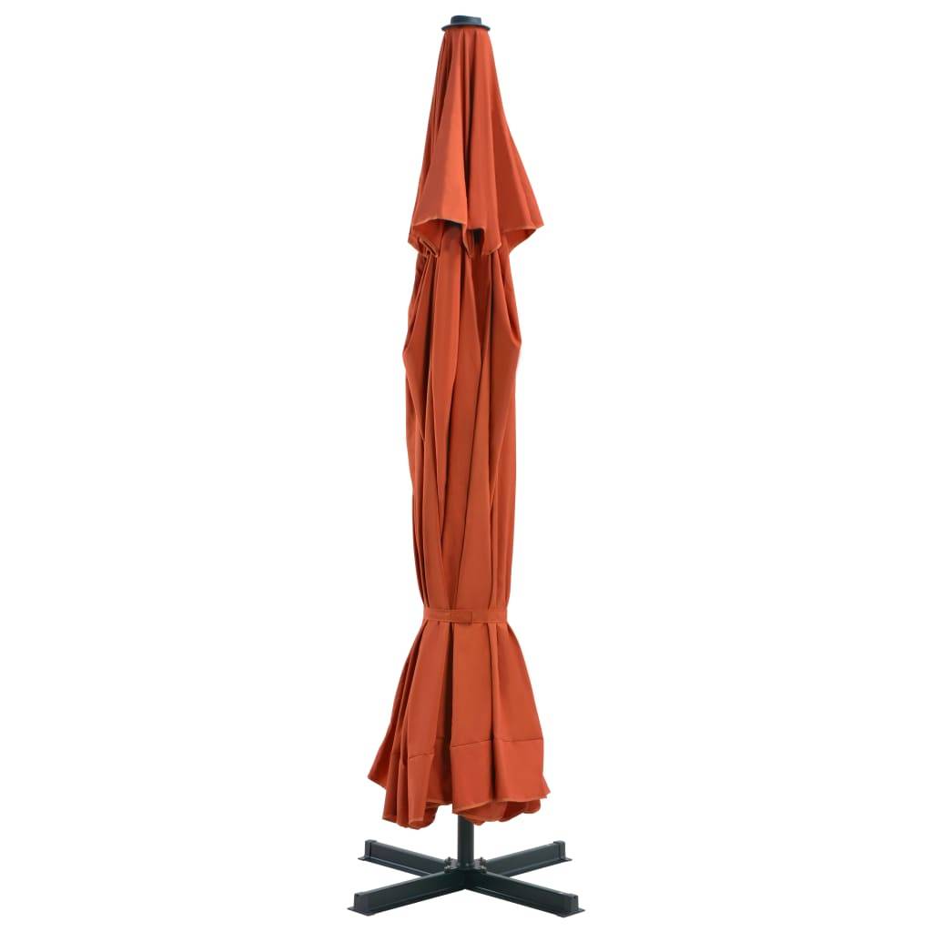 vidaXL Sonnenschirm Aluminium-Mast 500 cm Terrakotta-Rot