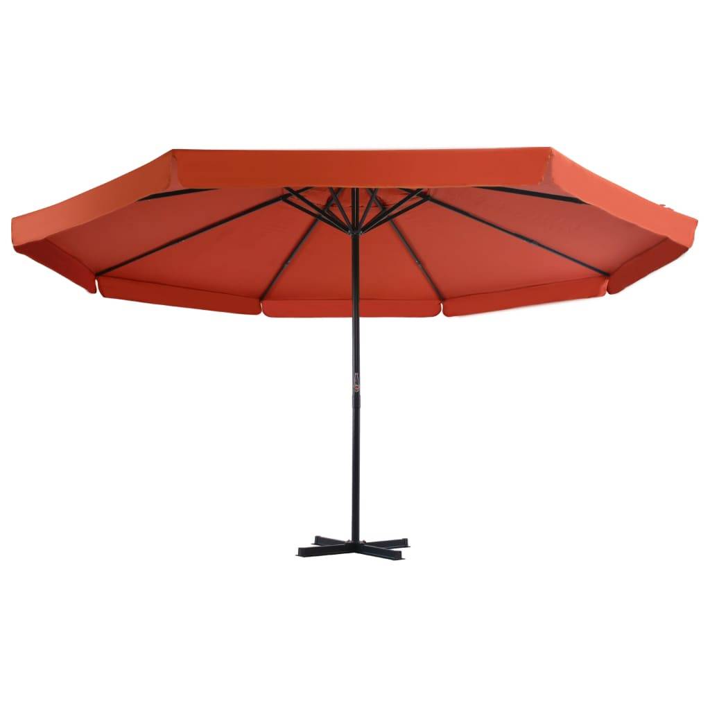 vidaXL Sonnenschirm Aluminium-Mast 500 cm Terrakotta-Rot