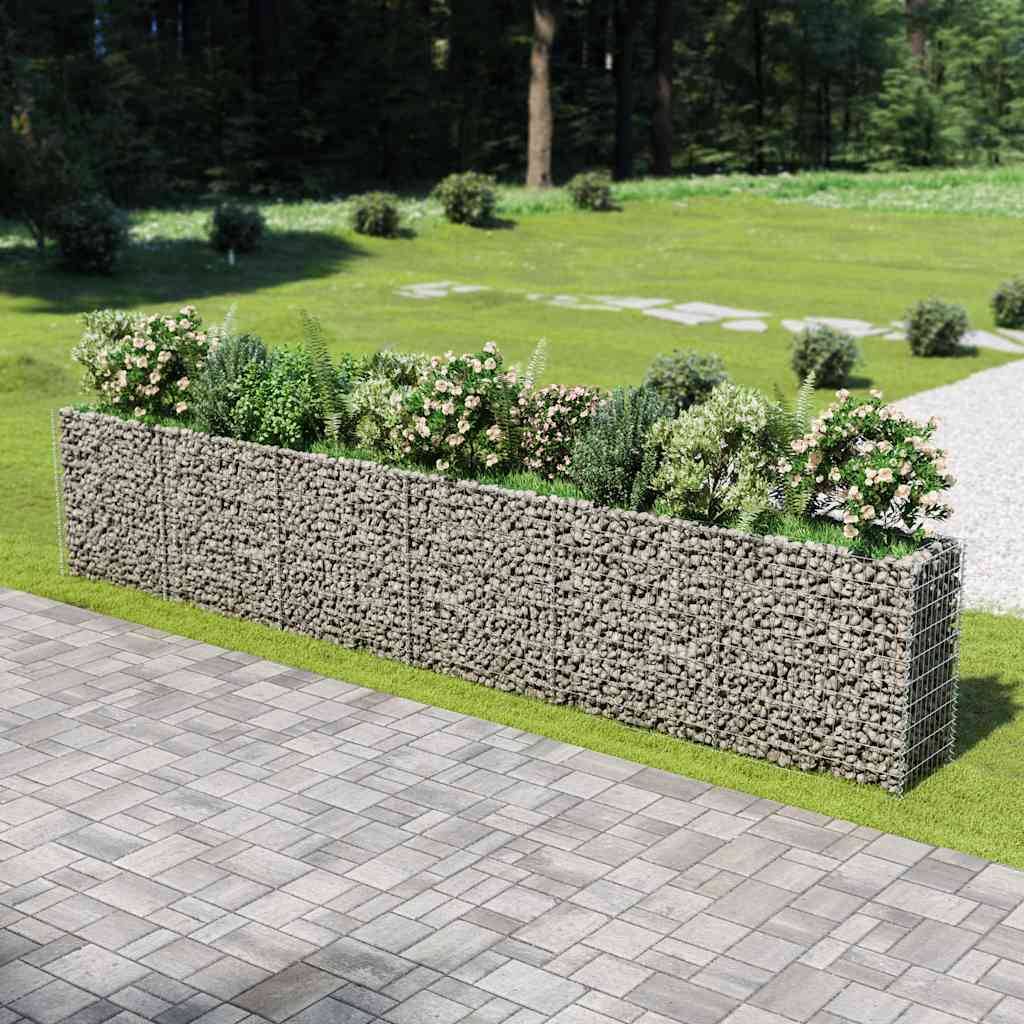 vidaXL Gabionen-Hochbeet Verzinkter Stahl 540×50×100 cm