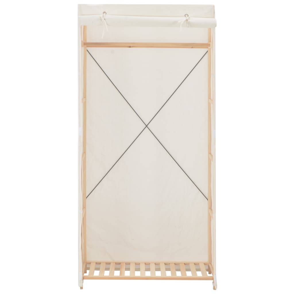 vidaXL Kleiderschrank Weiß 79 x 40 x 170 cm Stoff