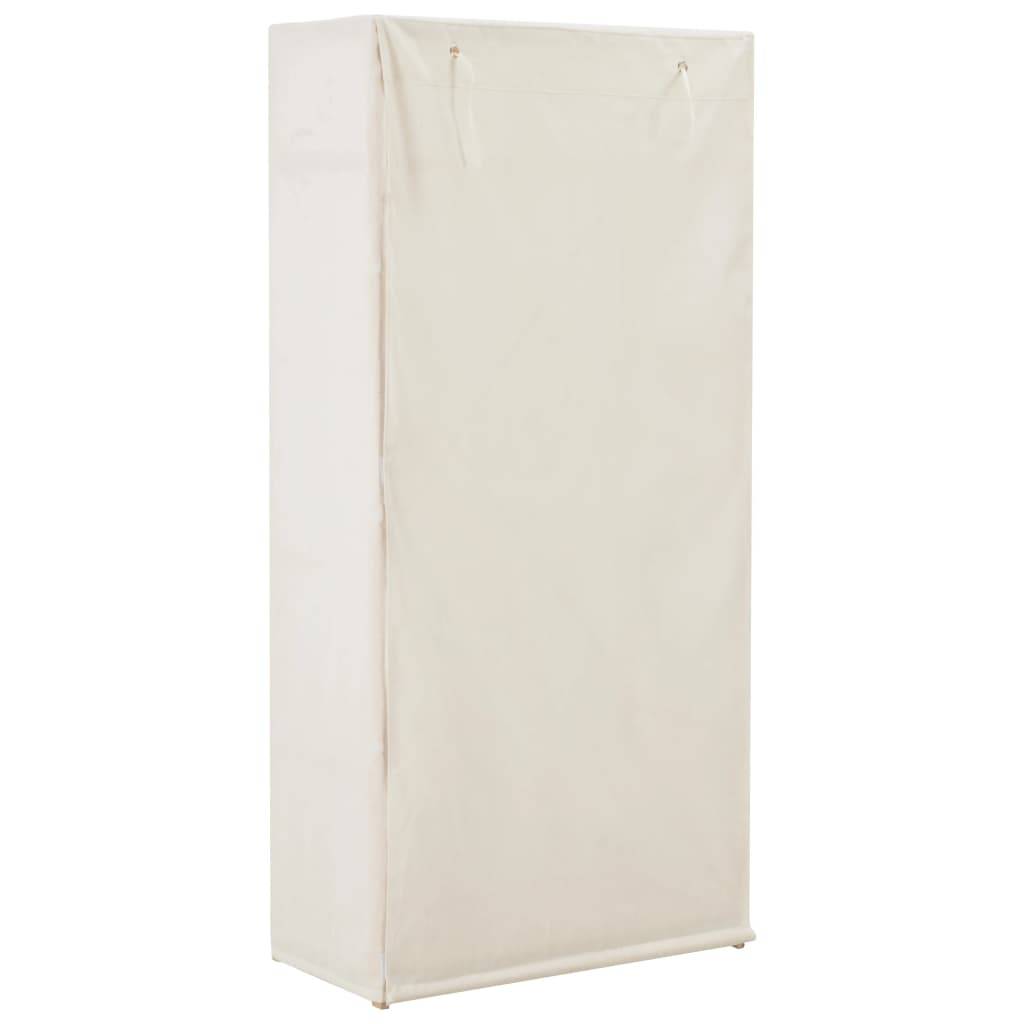 vidaXL Kleiderschrank Weiß 79 x 40 x 170 cm Stoff