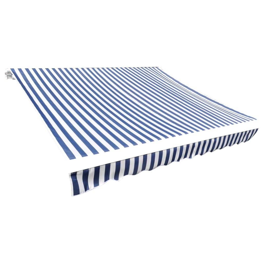 vidaXL Markisenbespannung Canvas Blau & Weiß 350x250 cm