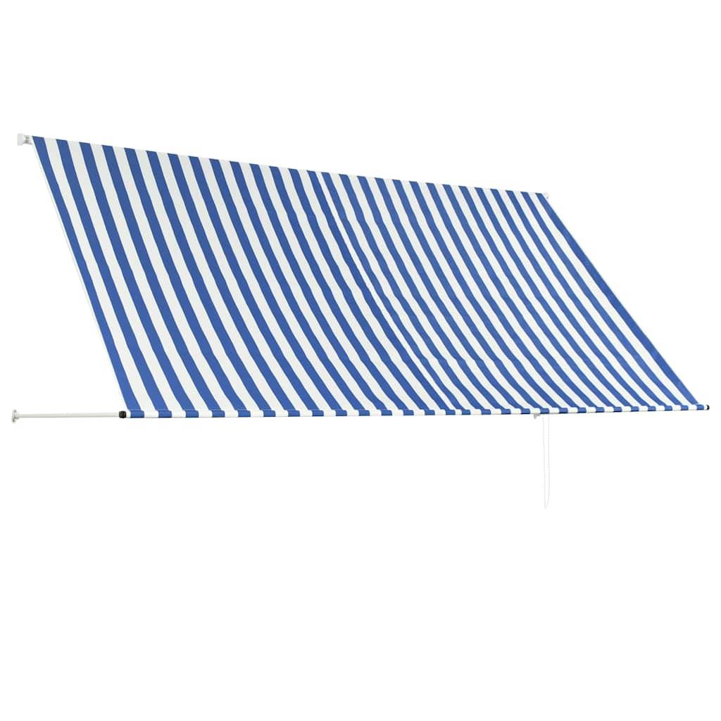 vidaXL Einziehbare Markise 300×150 cm Blau und Weiß