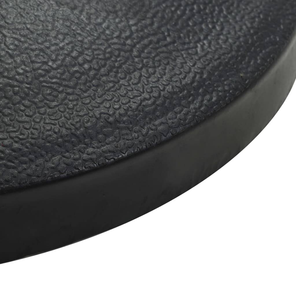 vidaXL Sonnenschirmfuß Halbrund 15 kg Schwarz Polyharz