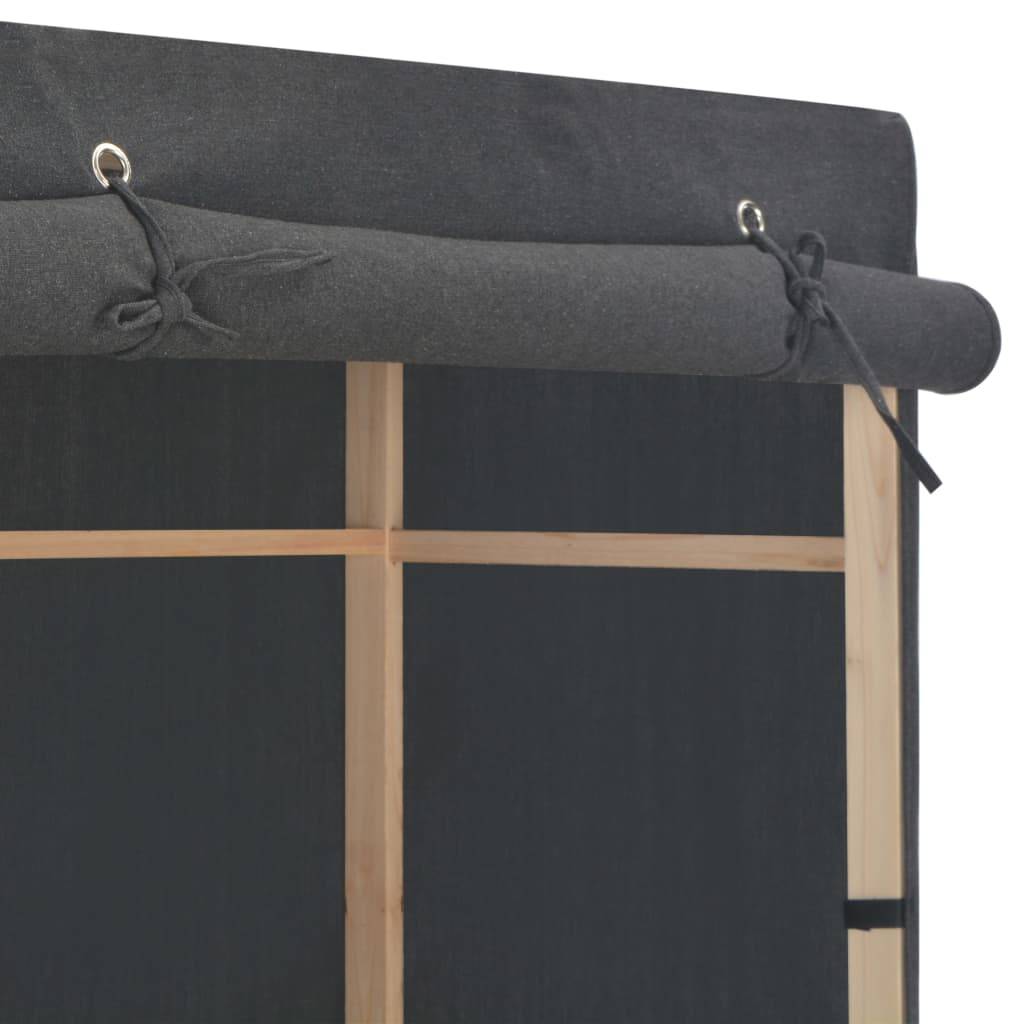 vidaXL Kleiderschrank Grau 79 x 40 x 170 cm Stoff