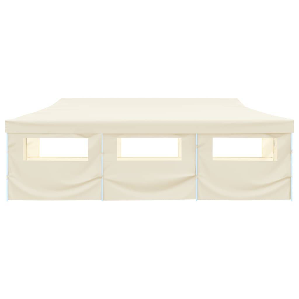 vidaXL Faltzelt Partyzelt Pop-Up mit 8 Seitenwänden 870x291x315 cm Creme