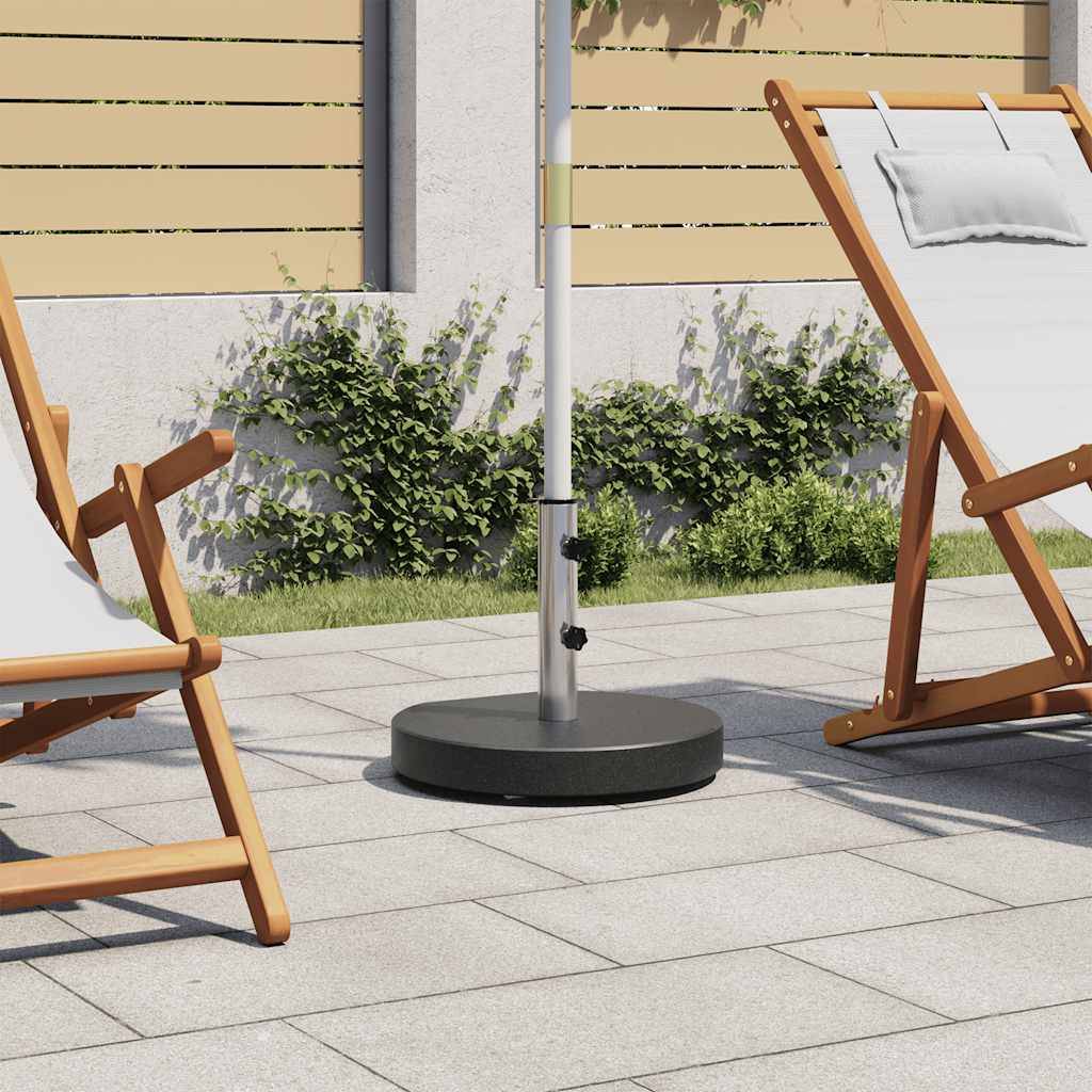 vidaXL Sonnenschirmständer Granit 28,5 kg Rund Schwarz
