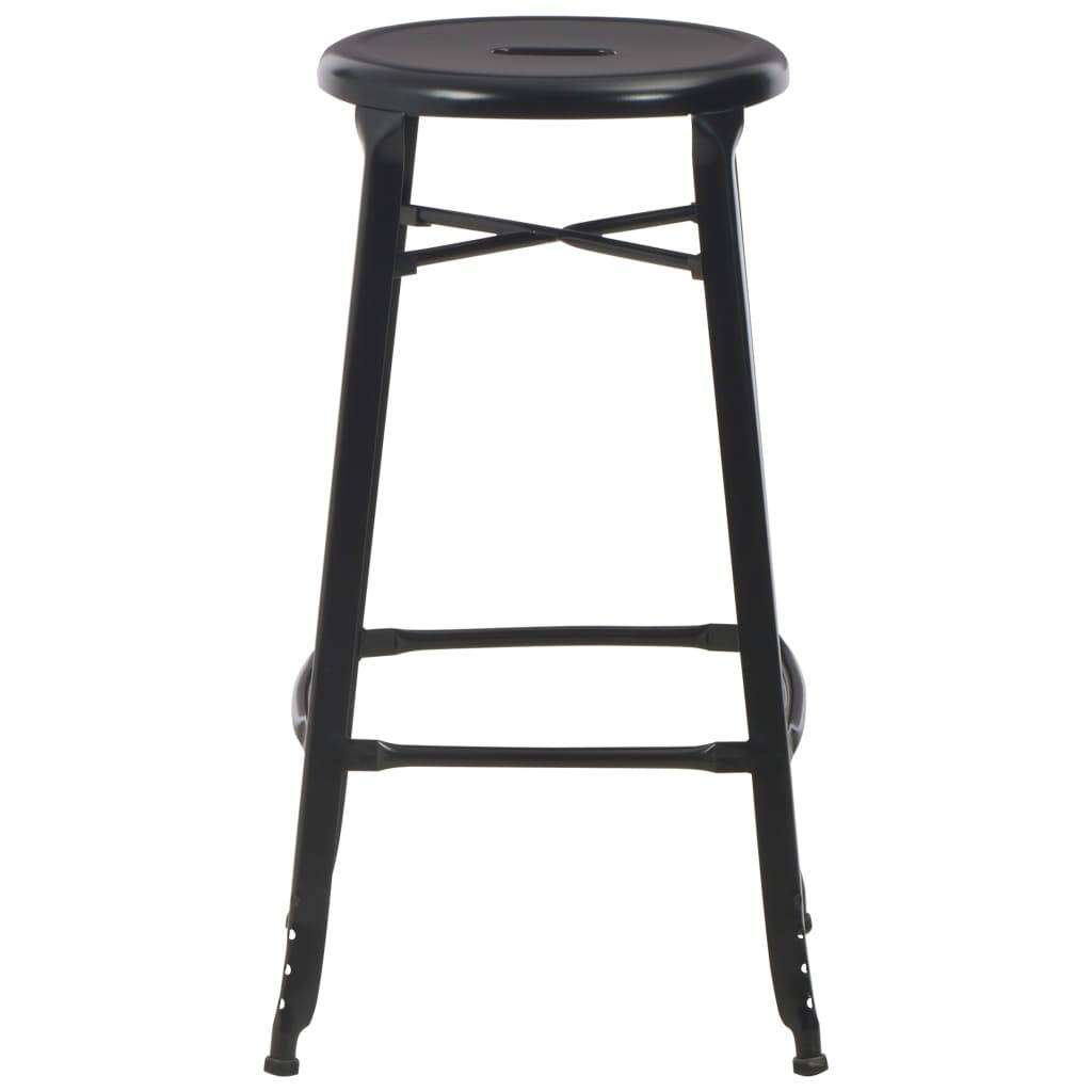 vidaXL Barhocker 4 Stk. Schwarz Stahl