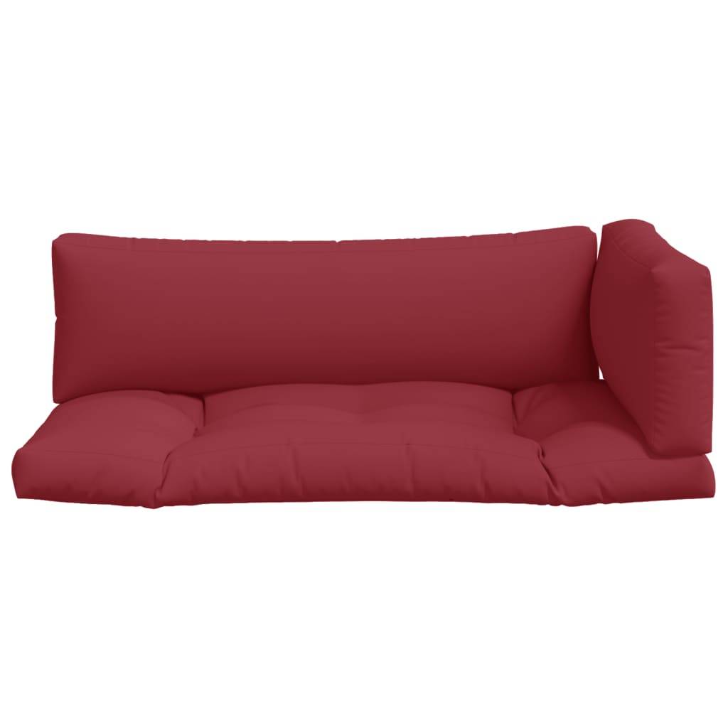 vidaXL Palettenkissen 3-tlg. Rot Stoff