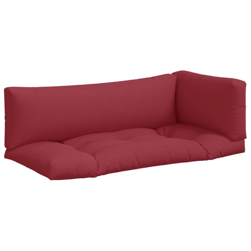 vidaXL Palettenkissen 3-tlg. Rot Stoff