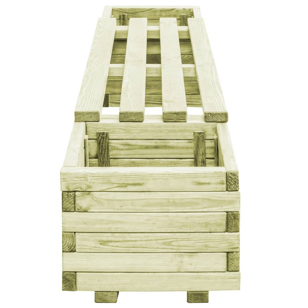 vidaXL Gartenbank mit Pflanzgefäßen Kiefernholz Imprägniert