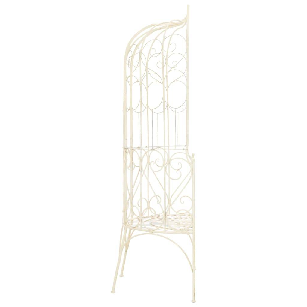 vidaXL Gartenbank 95 cm Eisen Antik Weiß
