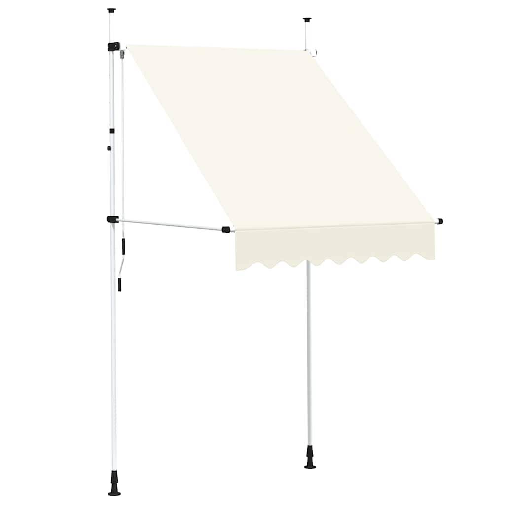 vidaXL Einziehbare Markise Handbetrieben 150 cm Cremeweiß