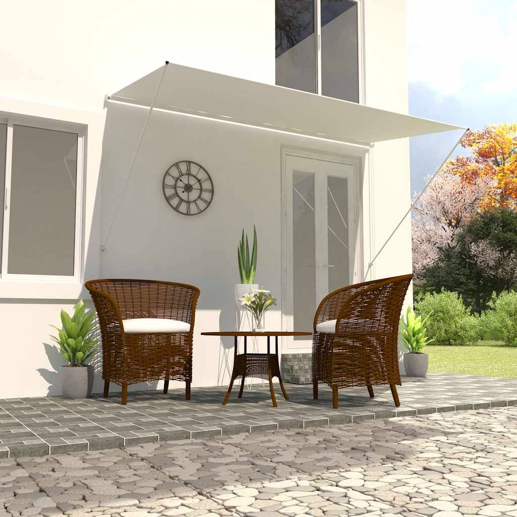 vidaXL Einziehbare Markise 350×150 cm Creme