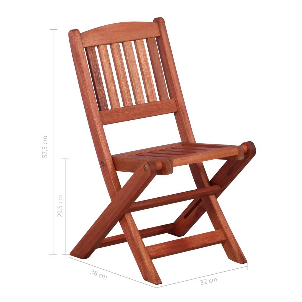 vidaXL 3-tlg. Bistro-Set für Kinder Massivholz Eukalyptus