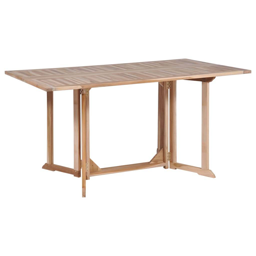 vidaXL 7-tlg. Garten-Essgruppe Klappbar Massivholz Teak