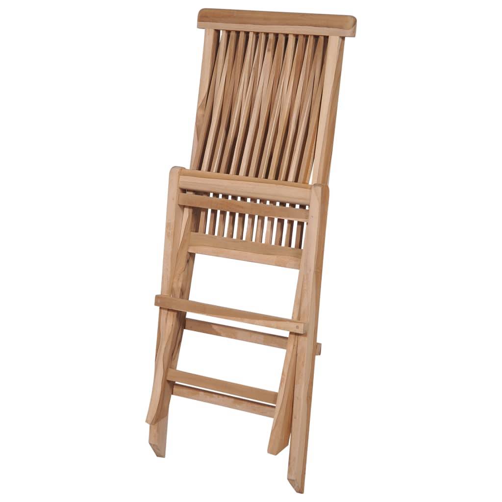 vidaXL 7-tlg. Garten-Essgruppe Klappbar Massivholz Teak