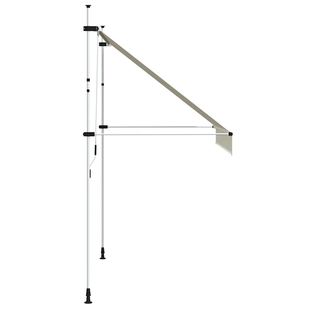 vidaXL Einziehbare Markise Handbetrieben 250 cm Cremeweiß