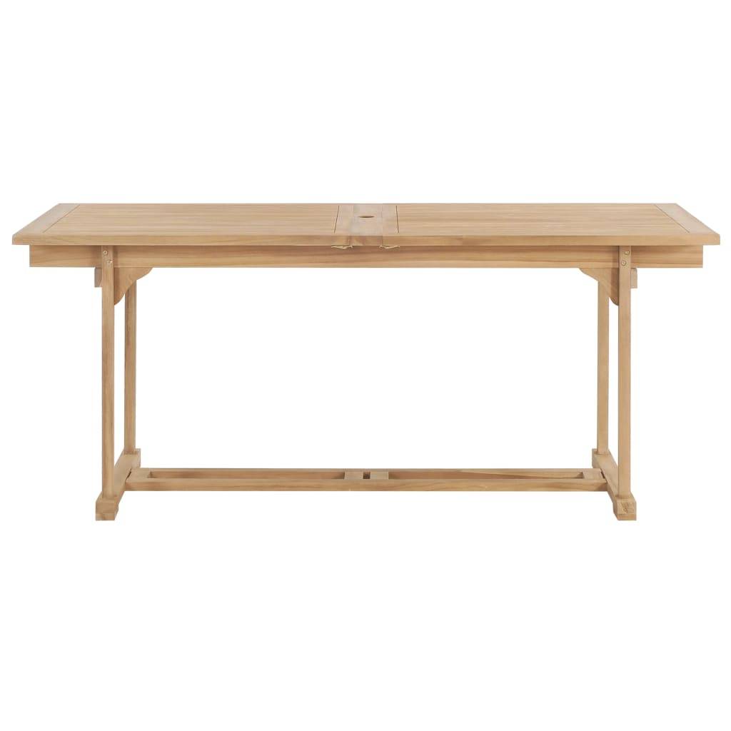 vidaXL Garten-Ausziehtisch 180-280x100x75 cm Massivholz Teak