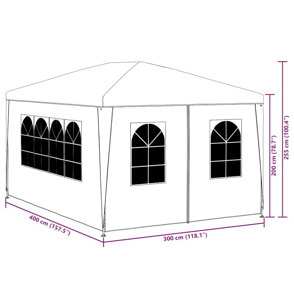 vidaXL Partyzelt 3x4 m Weiß
