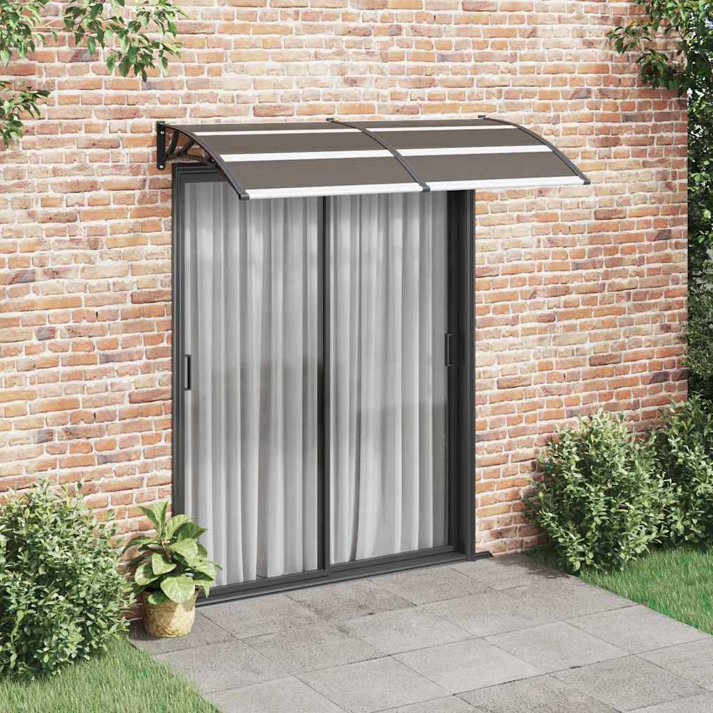 vidaXL Vordach Schwarz 200x100 cm PC