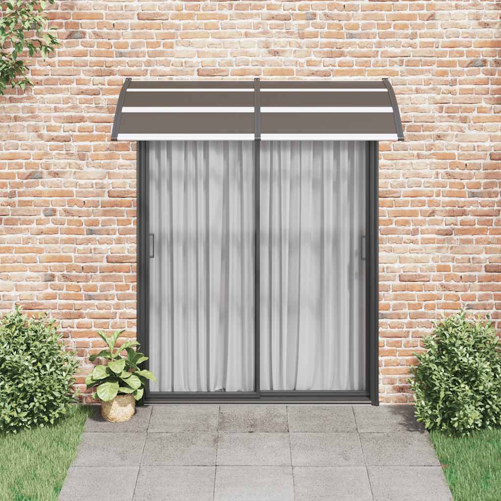 vidaXL Vordach Schwarz 200x100 cm PC