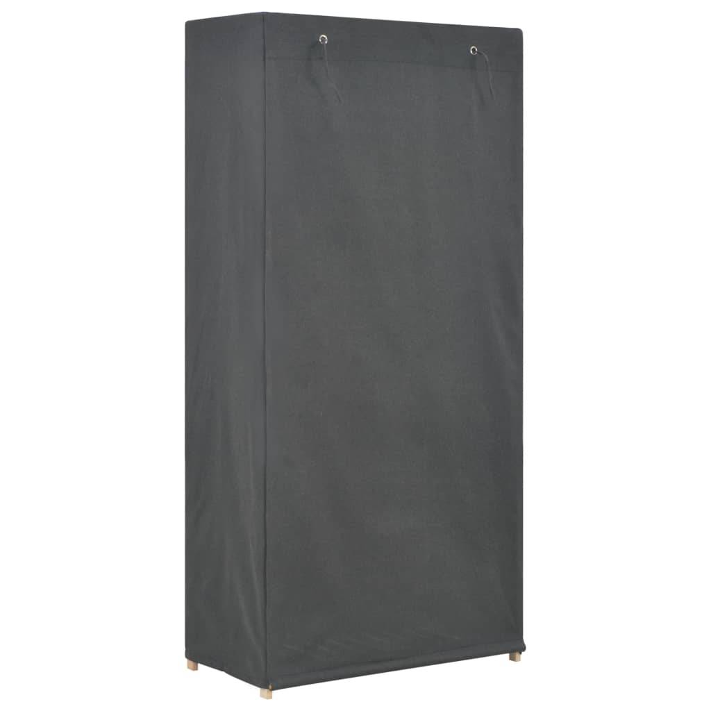 vidaXL 3-stufiger Kleiderschrank Grau 79 x 40 x 170 cm Stoff