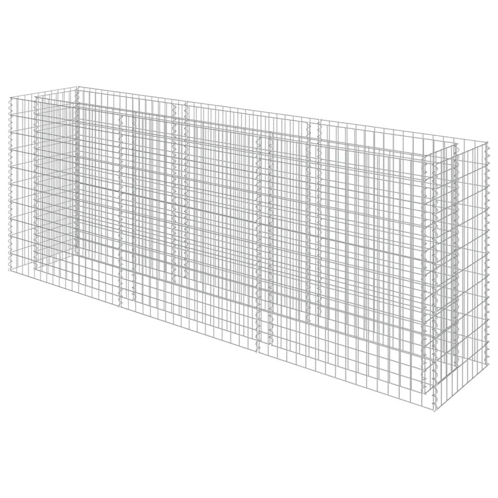 vidaXL Gabionen-Hochbeet Verzinkter Stahl 270×50×100 cm