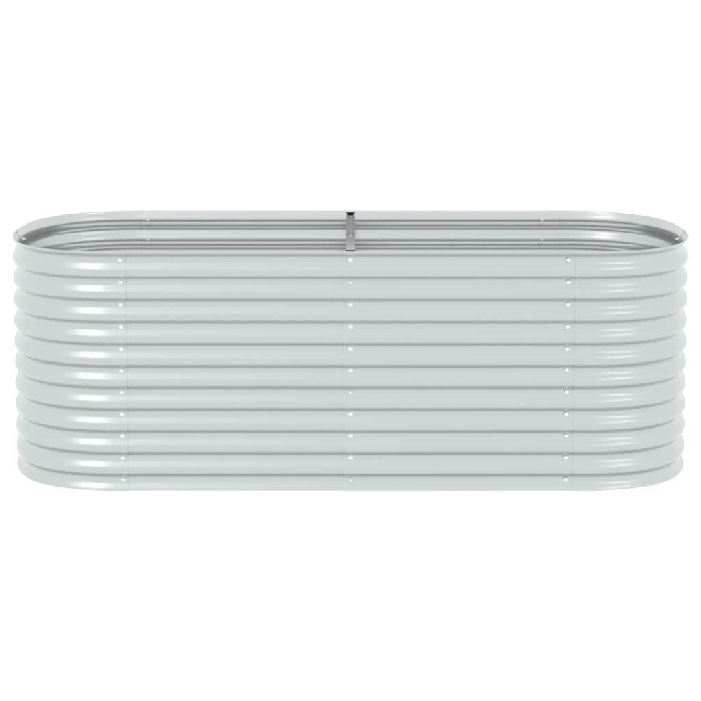 vidaXL Garten-Hochbeet 240 x 80 x 81 cm Verzinkter Stahl Silbern