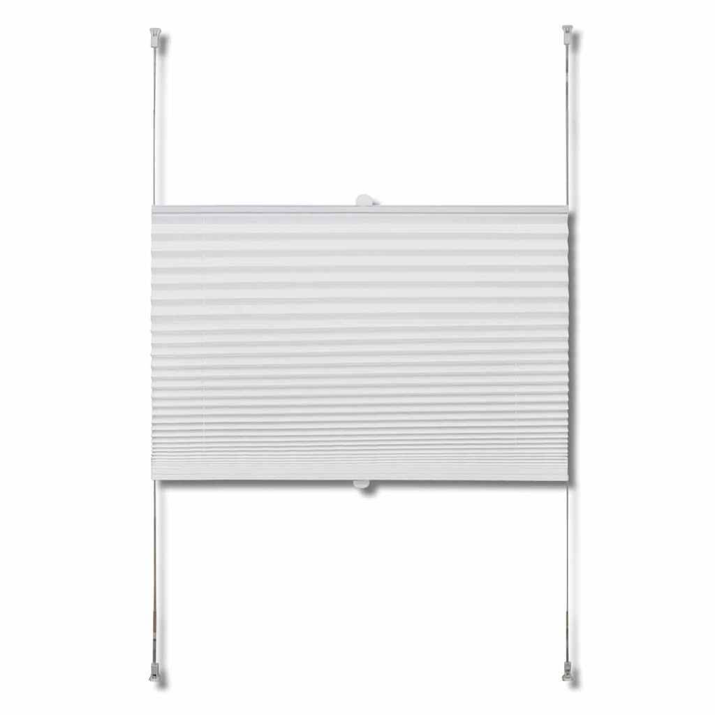 vidaXL Verdunklungsplissee 60×200 cm Weiß