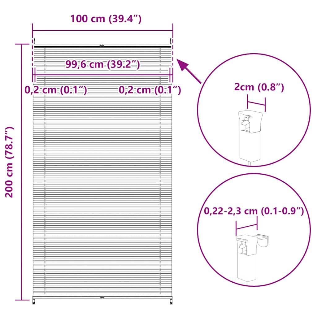 Plissee Faltrollo Rollo Plisseerollo 100x200cm Weiß
