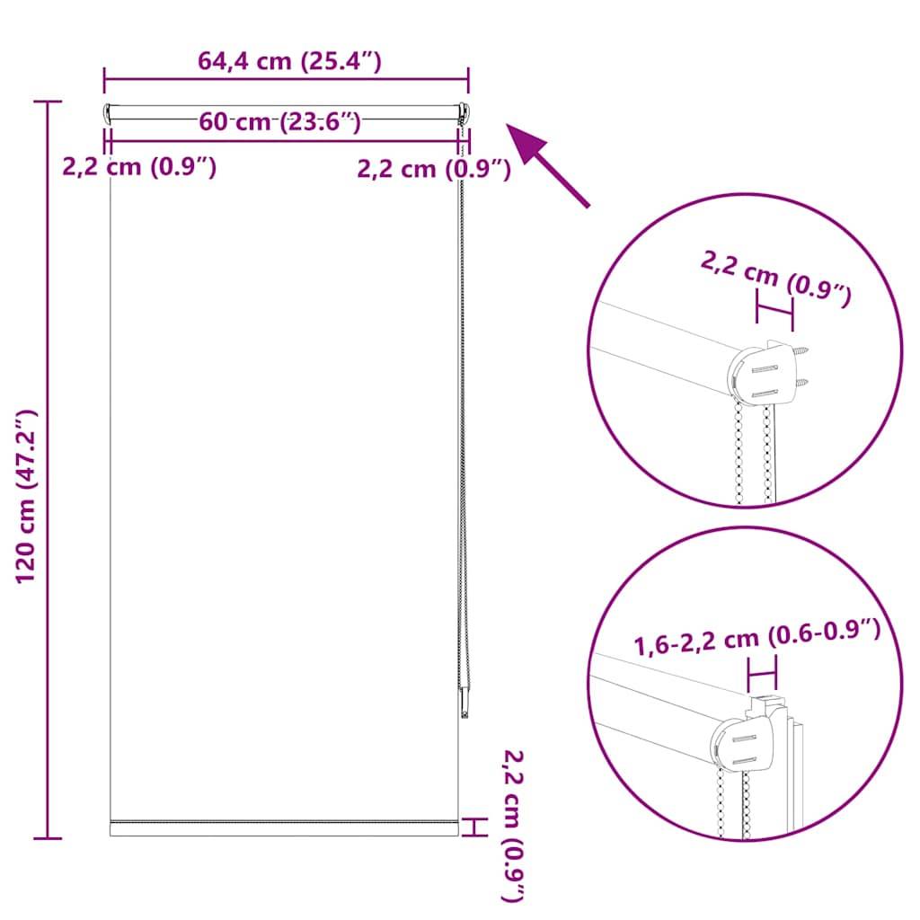 Verdunklungsrollo Verdunkelungsrollo Rollo 60x120 creme
