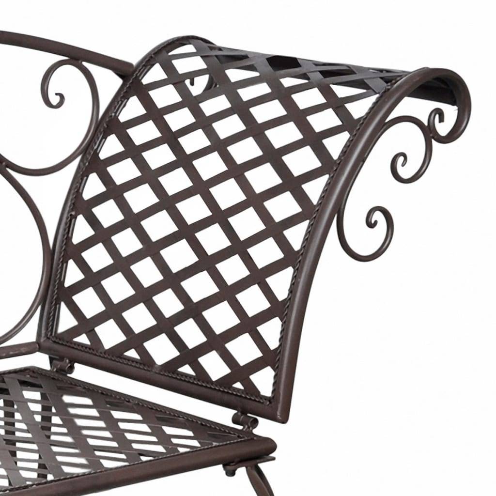 vidaXL Garten-Chaiselongue 128 cm Stahl Antik Braun