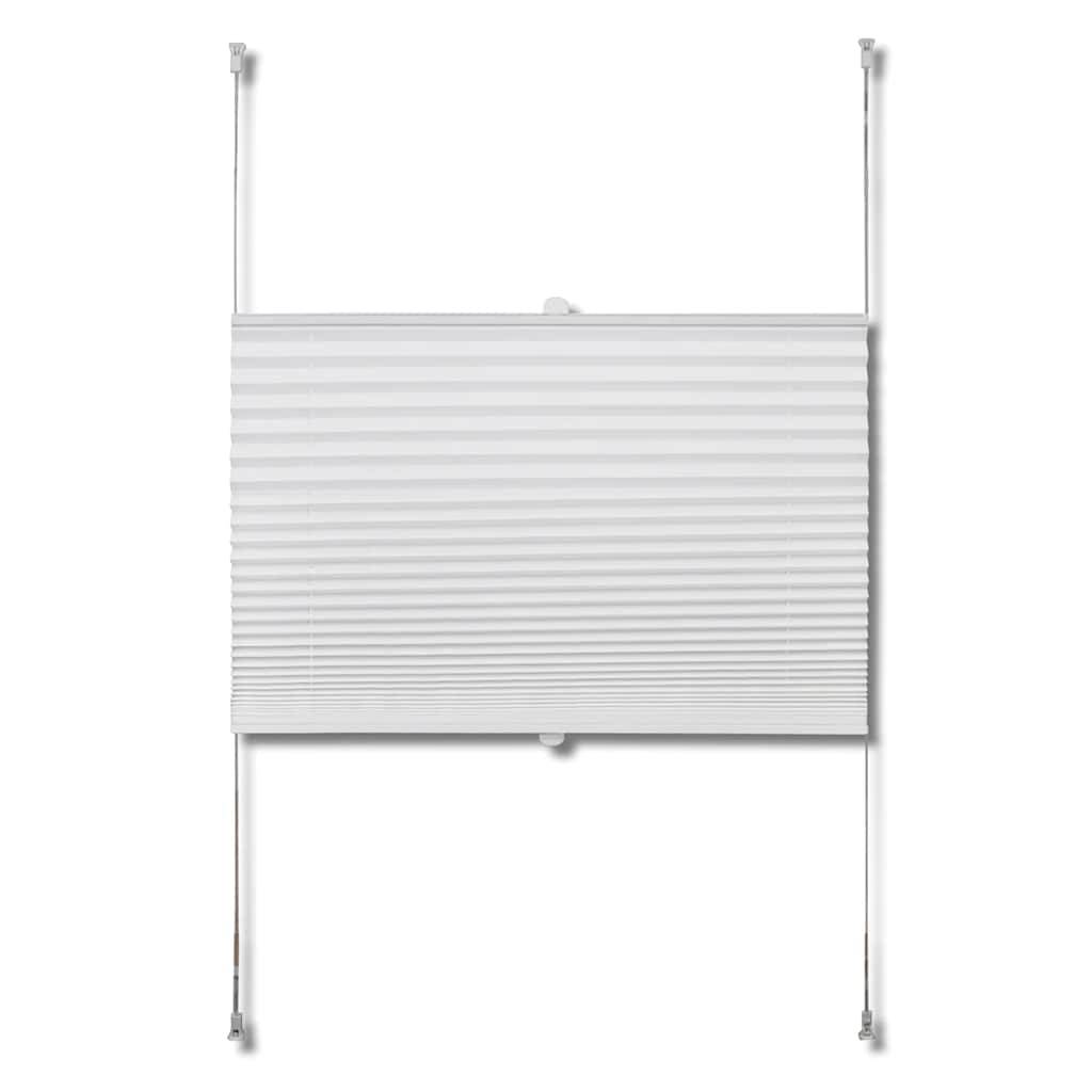 vidaXL Verdunklungsplissee 90×200 cm Weiß