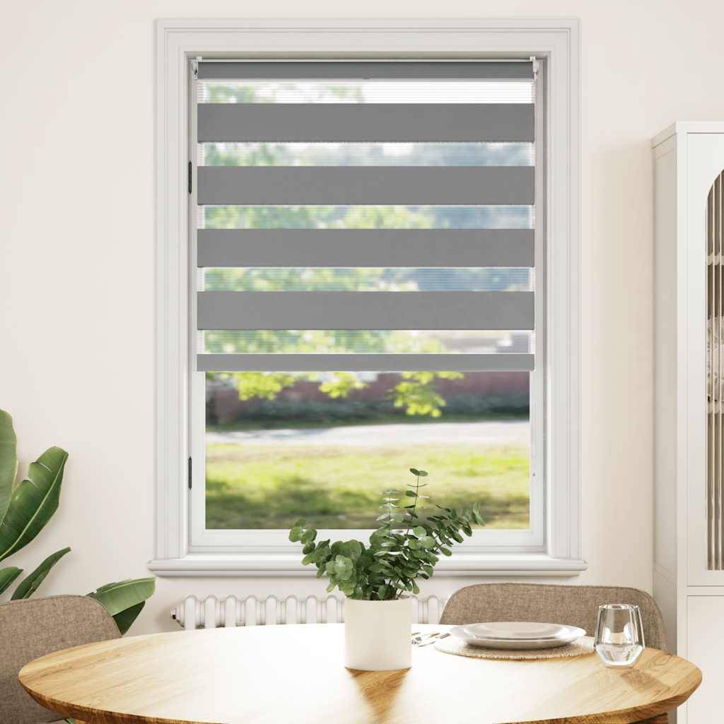 Doppelrollo Seitenzug Duo Rollo 80 x 175 cm grau