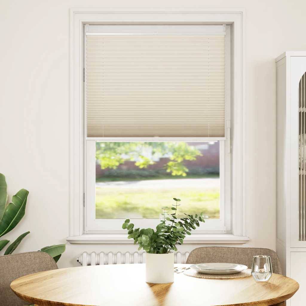 Plissee Faltrollo Rollo Jalousie klemmen 90x125cm Creme