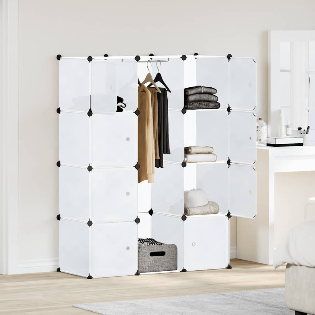 vidaXL Modularer Schrank mit 9 Fächern 109x36,5x143 cm Weiß