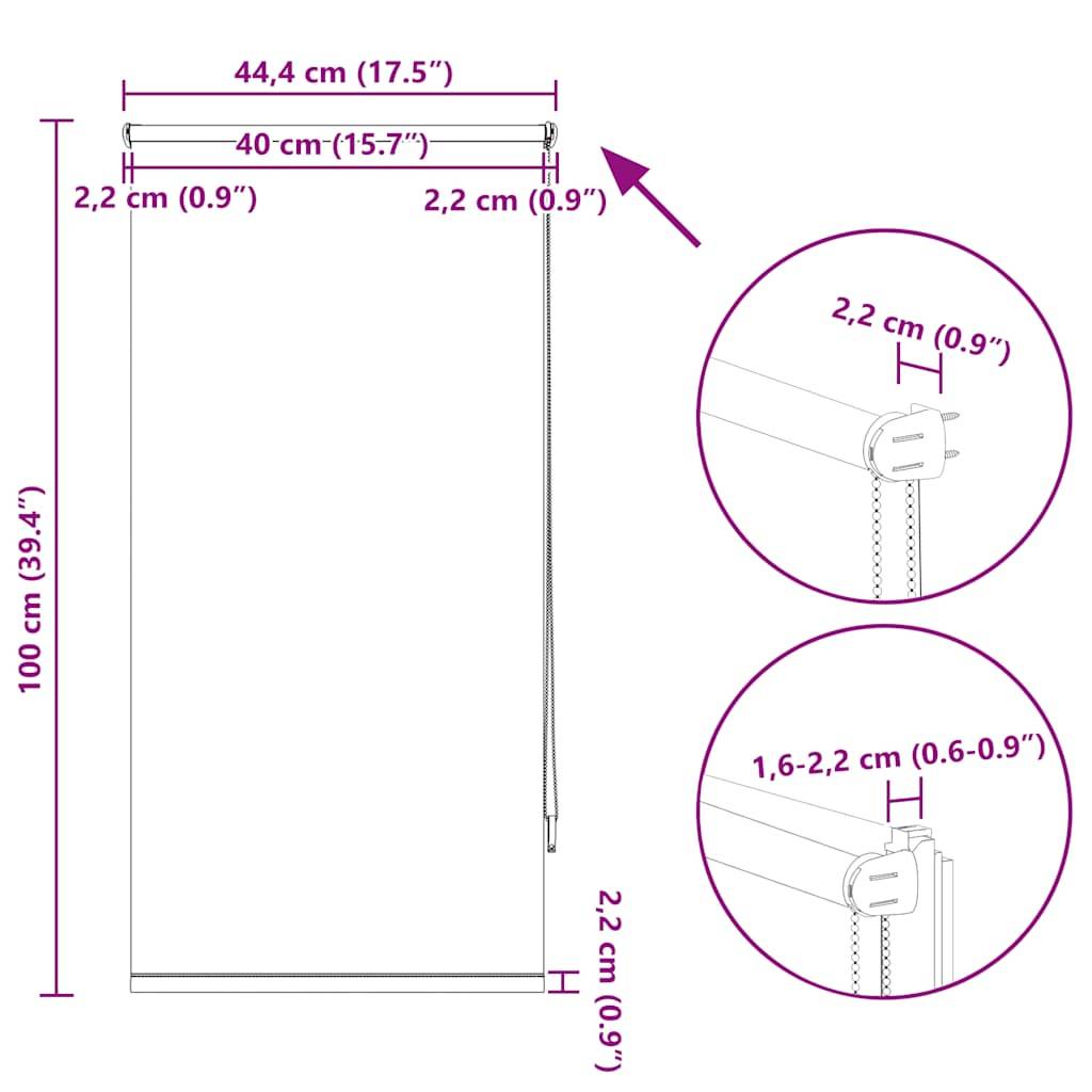 Verdunklungsrollo Verdunkelungsrollo 40x100cm Grau