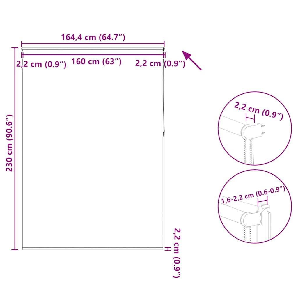 Verdunkelungsrollo 160 x 230 cm weiß