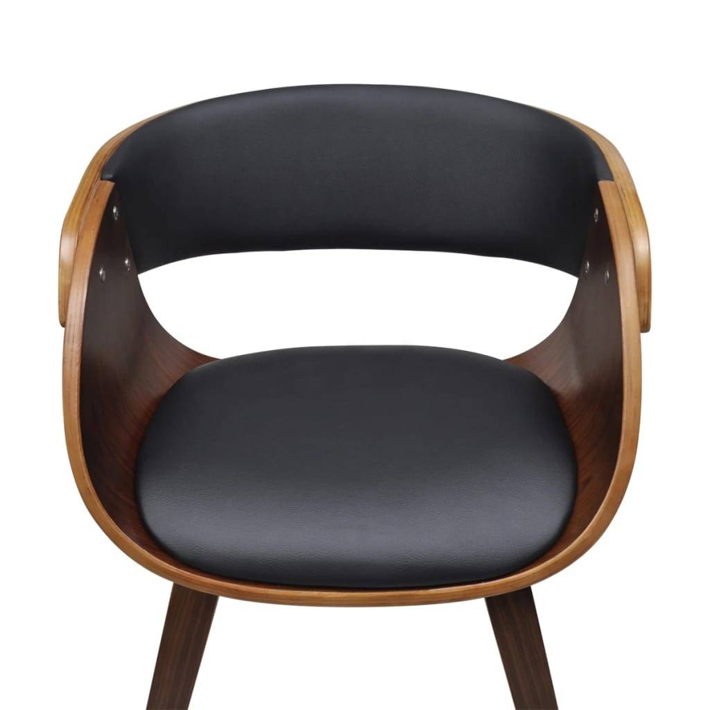 vidaXL Esszimmerstühle 2 Stk. Braun Bugholz und Kunstleder