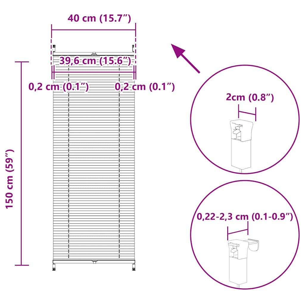 Plissee Faltrollo Rollo Plisseerollo 40x150cm Creme
