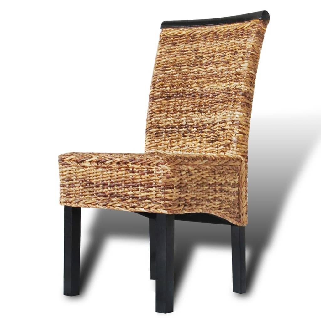 vidaXL Esszimmerstühle 2 Stk. Abaca und Mango Massivholz