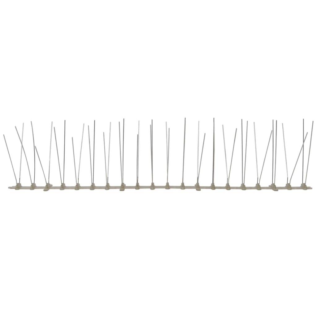 vidaXL 6-tlg. Vogelabwehr-Spikes-Set 3 m Kunststoff 4-reihig
