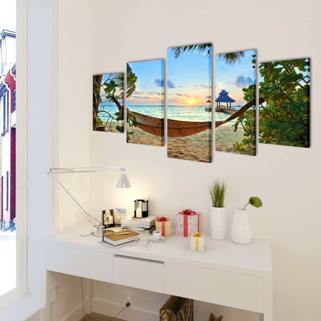 Bilder Dekoration Set Hängematte 100 x 50 cm