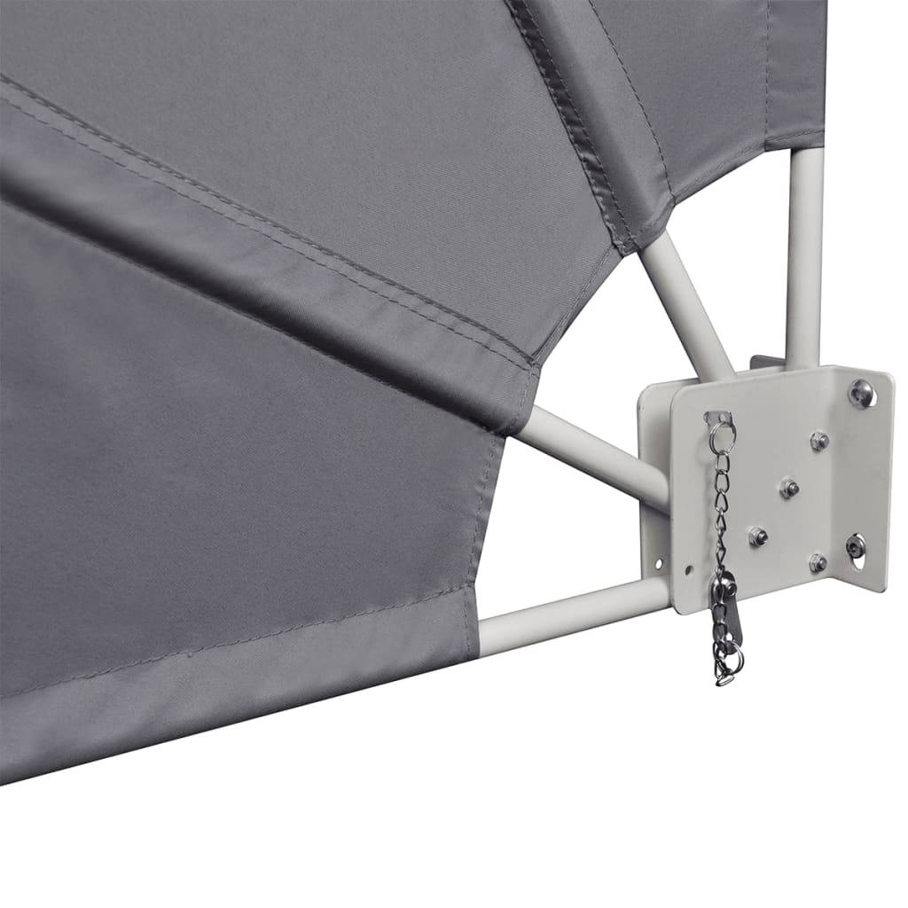 vidaXL Faltbarer Balkonfächer Grau 160×240 cm